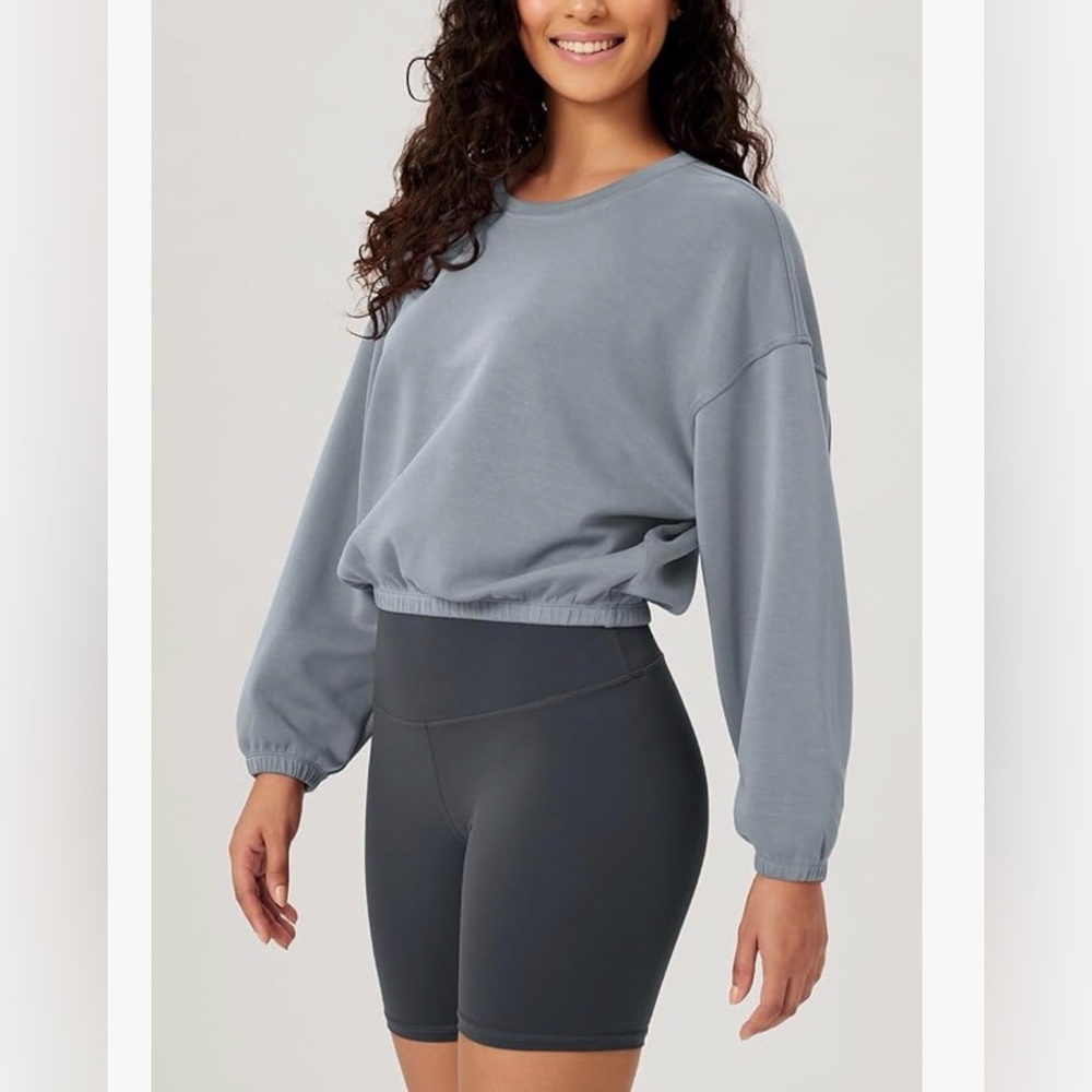 NWT ODODOS Modal Cropped Sweatshirt Small
